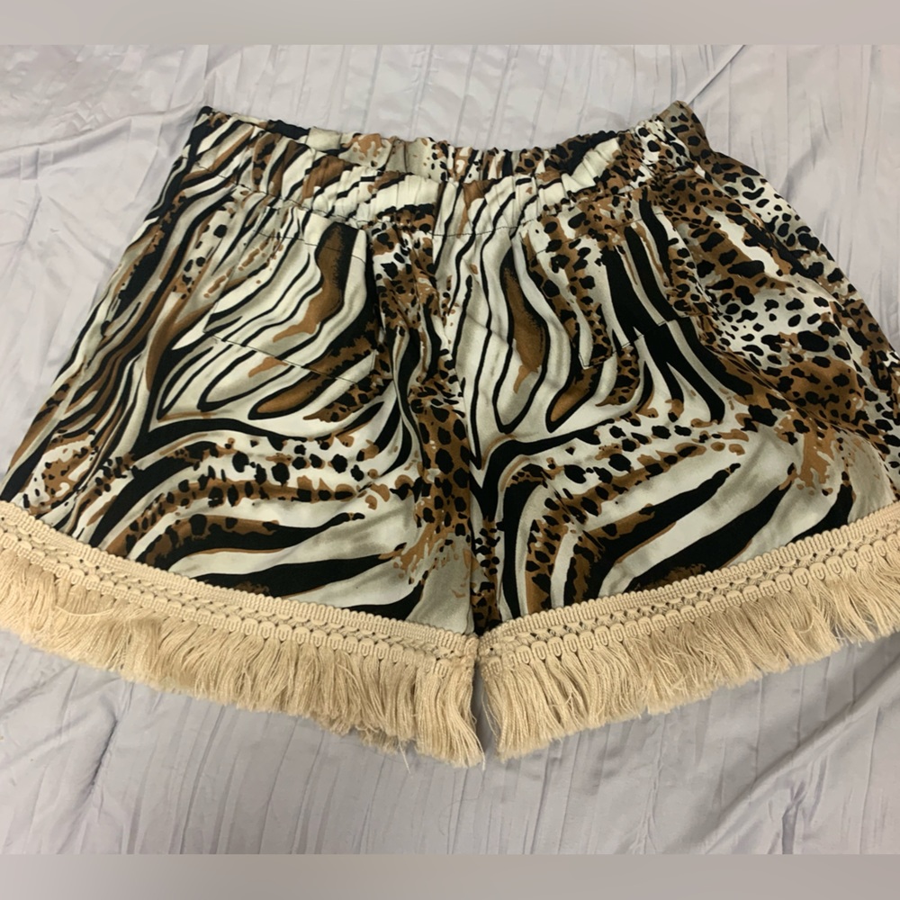 Animal print shorts